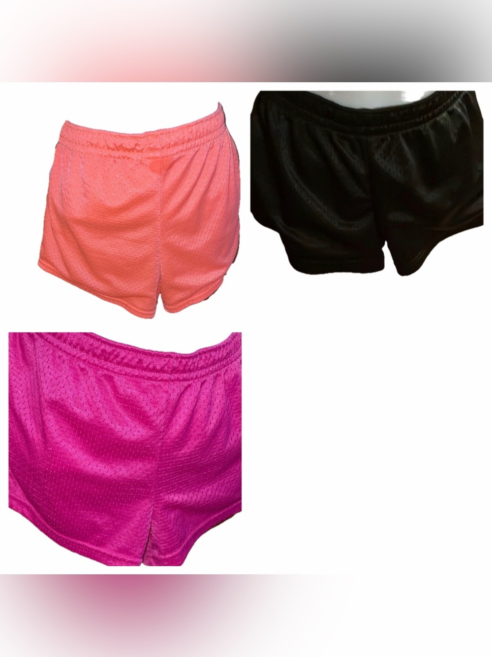 Bundle of 3 Athletic Shorts 🩷🧡🖤